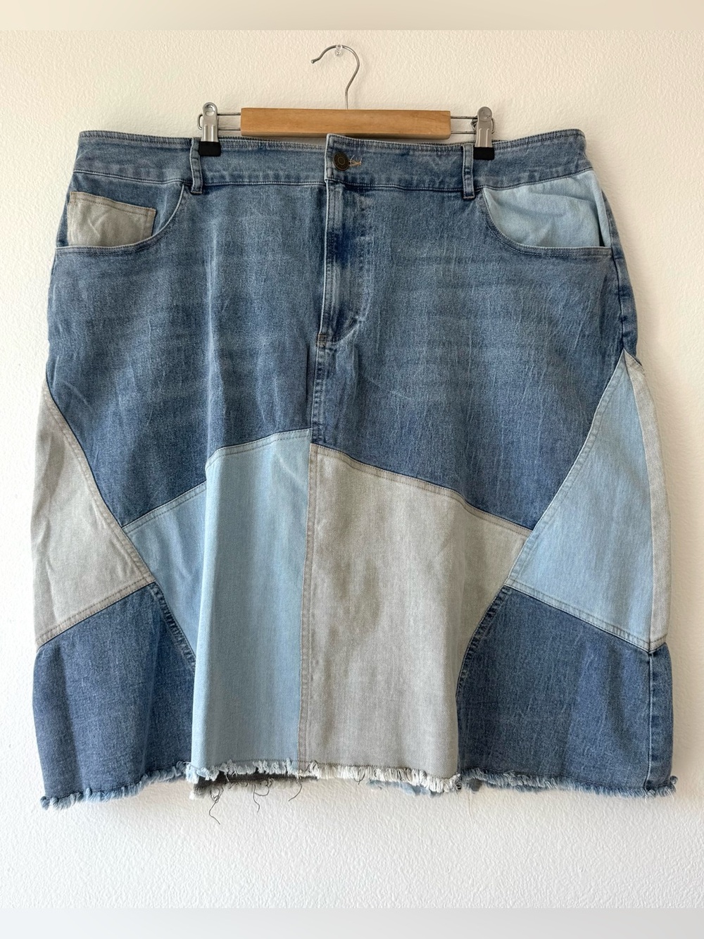 Vintage Y2k Avenue Patchwork Denim Jean Skirt